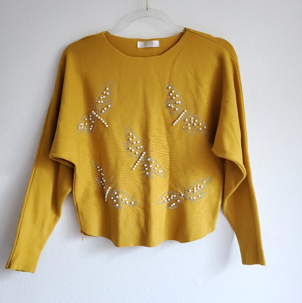 Yellow mustard cardigan size M